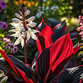 20/100/200 Hosta Seeds – Non-GMO Black Red Hostas – Perennial Shade Plant – Easy Low-Maintenance Garden Seeds(20 Seeds)