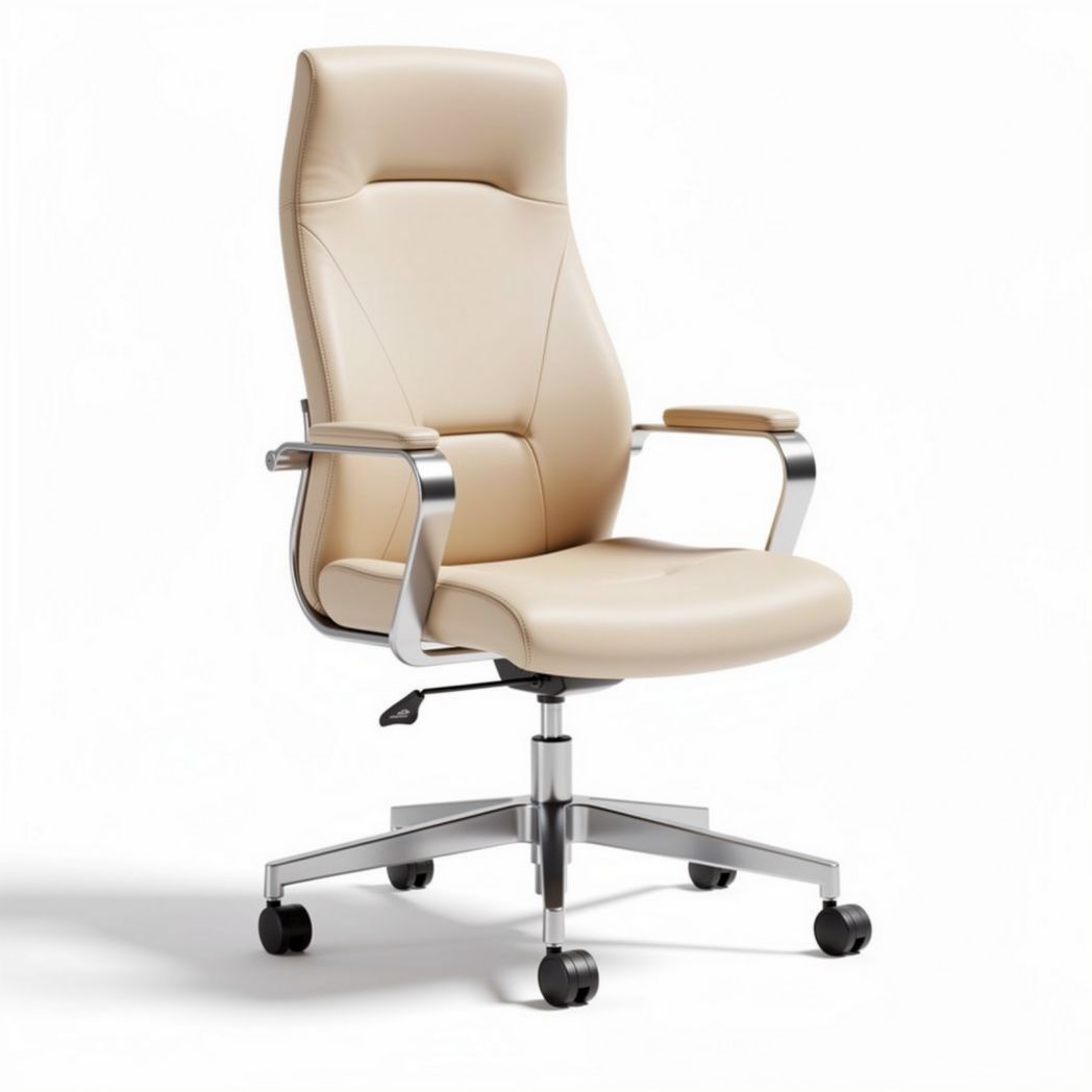 Office Executive Chair for Comfortable Seating with Faux Leather Upholstery – 45 x 60 x 90cm