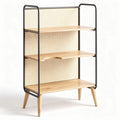 Metal Frame and Rattan Shelf Unit for Home Organization – 80 x 40 x 120cm