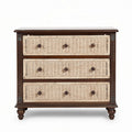 Wooden Storage Chest with Rattan Drawers for Organizing Items – 80 x 40 x 75cm