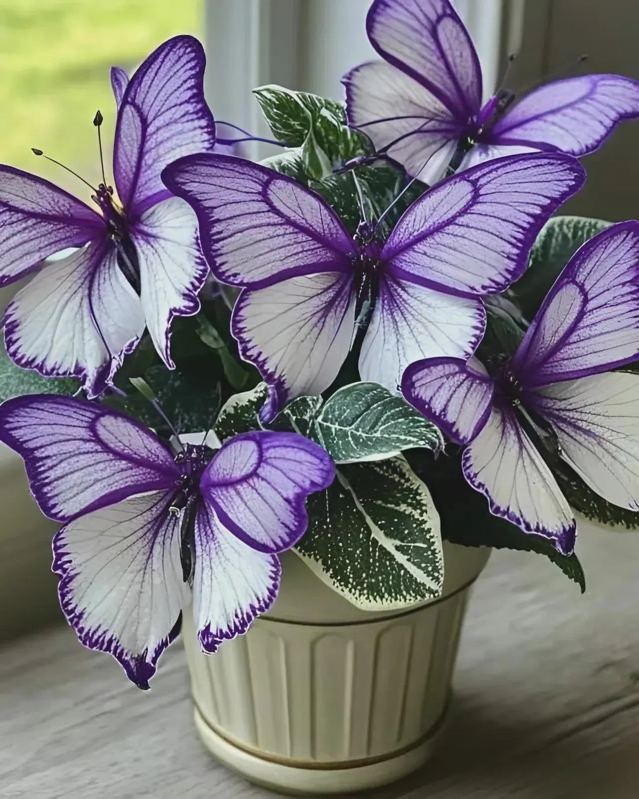 40/200/400pcs Butterfly Leaf Hosta Seeds – Unique Variegated Foliage, Shade-Loving Perennial for Garden Borders  Landscaping(40 Seeds)