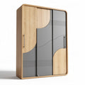 Wooden Wardrobe with Sliding Doors for Bedroom Storage – 200 x 150 x 40cm